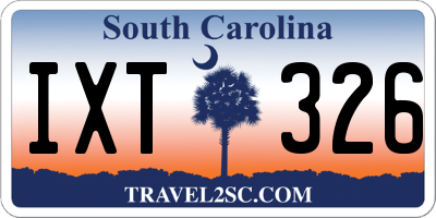 SC license plate IXT326