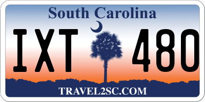 SC license plate IXT480