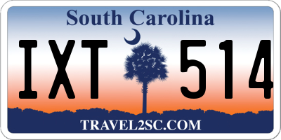 SC license plate IXT514