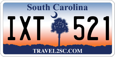 SC license plate IXT521