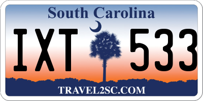 SC license plate IXT533