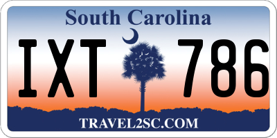SC license plate IXT786