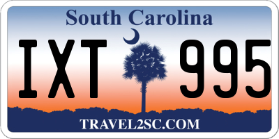 SC license plate IXT995