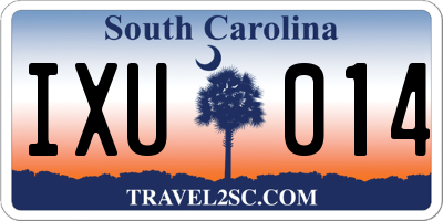 SC license plate IXU014