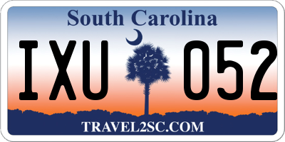 SC license plate IXU052