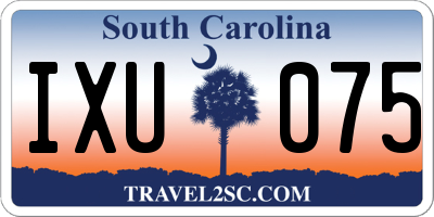 SC license plate IXU075