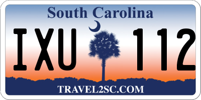 SC license plate IXU112