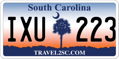 SC license plate IXU223