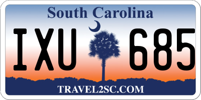 SC license plate IXU685