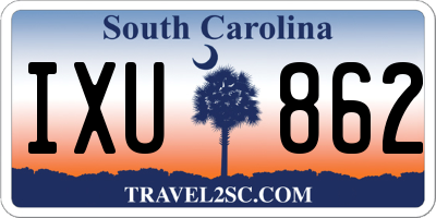 SC license plate IXU862