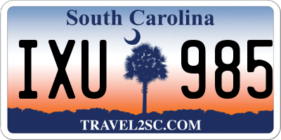 SC license plate IXU985