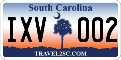 SC license plate IXV002