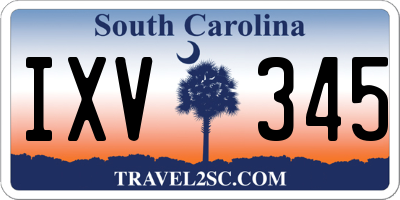 SC license plate IXV345