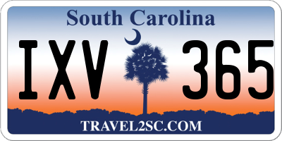 SC license plate IXV365