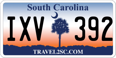 SC license plate IXV392