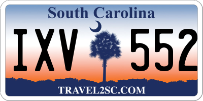 SC license plate IXV552