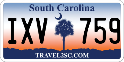 SC license plate IXV759