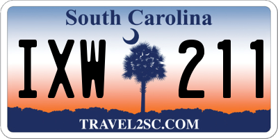 SC license plate IXW211