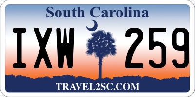 SC license plate IXW259
