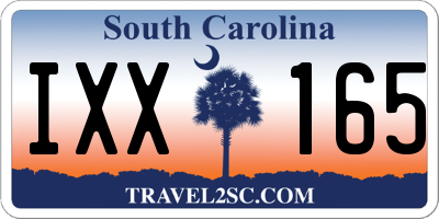 SC license plate IXX165