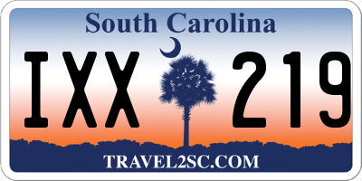 SC license plate IXX219