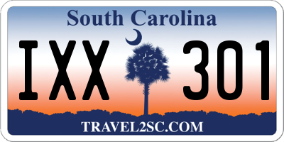 SC license plate IXX301