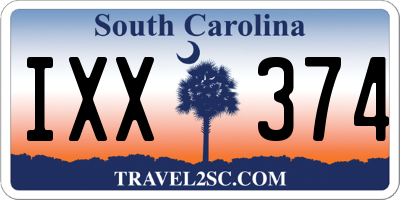 SC license plate IXX374