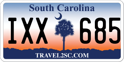 SC license plate IXX685
