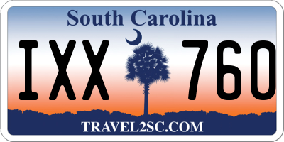 SC license plate IXX760