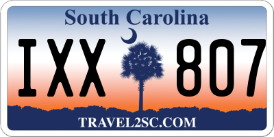 SC license plate IXX807