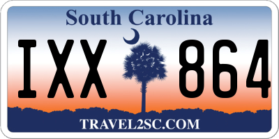 SC license plate IXX864