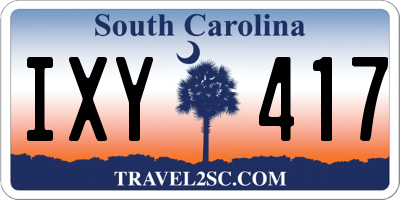SC license plate IXY417