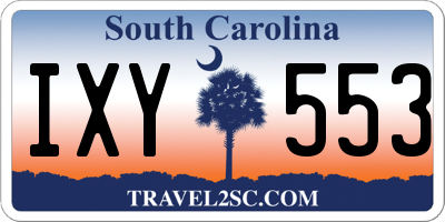 SC license plate IXY553