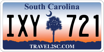 SC license plate IXY721