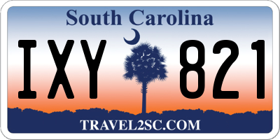 SC license plate IXY821