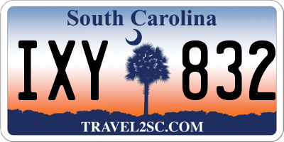 SC license plate IXY832