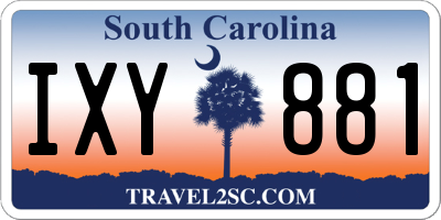 SC license plate IXY881