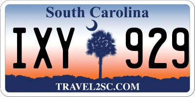 SC license plate IXY929