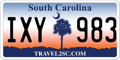 SC license plate IXY983