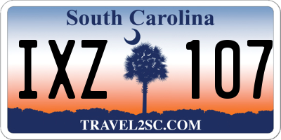 SC license plate IXZ107