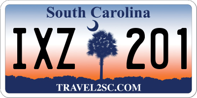 SC license plate IXZ201