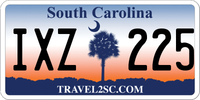 SC license plate IXZ225