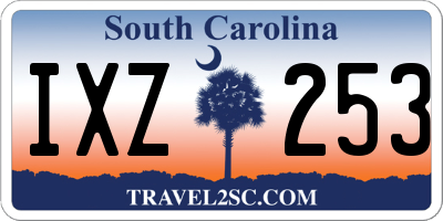 SC license plate IXZ253