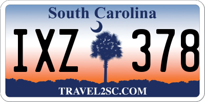 SC license plate IXZ378