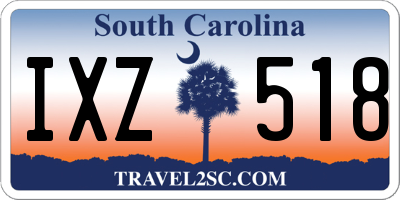 SC license plate IXZ518