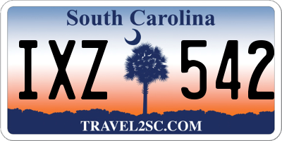 SC license plate IXZ542