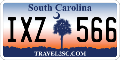 SC license plate IXZ566