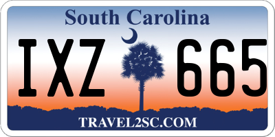 SC license plate IXZ665