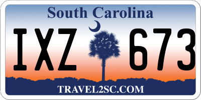 SC license plate IXZ673
