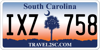 SC license plate IXZ758